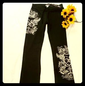 ⭐️LA fleece lined Biker Print sweat pants L /M